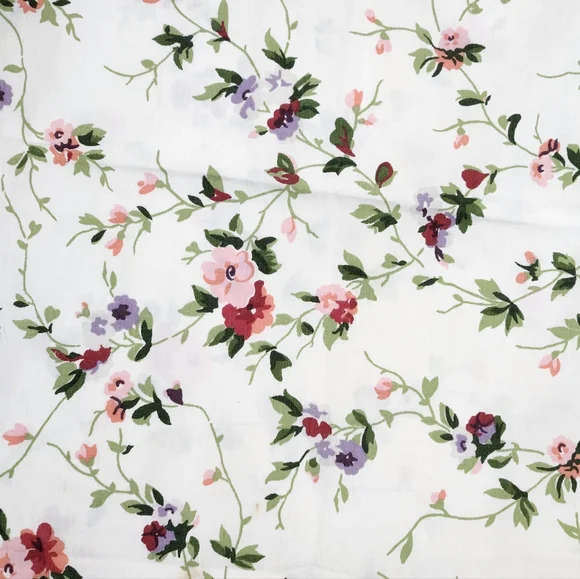 VTG Laura Ashley Polyanthus Primrose Full Flat Sheet And 2 Pillowcases - Picture 6 of 10